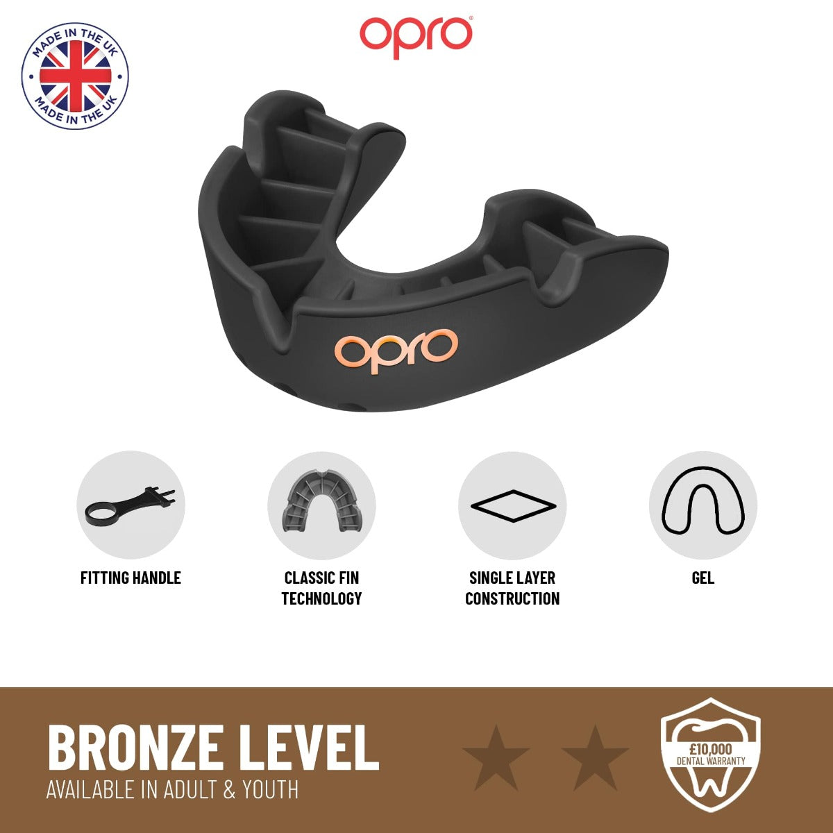 Bronze Level Black Mouthguard