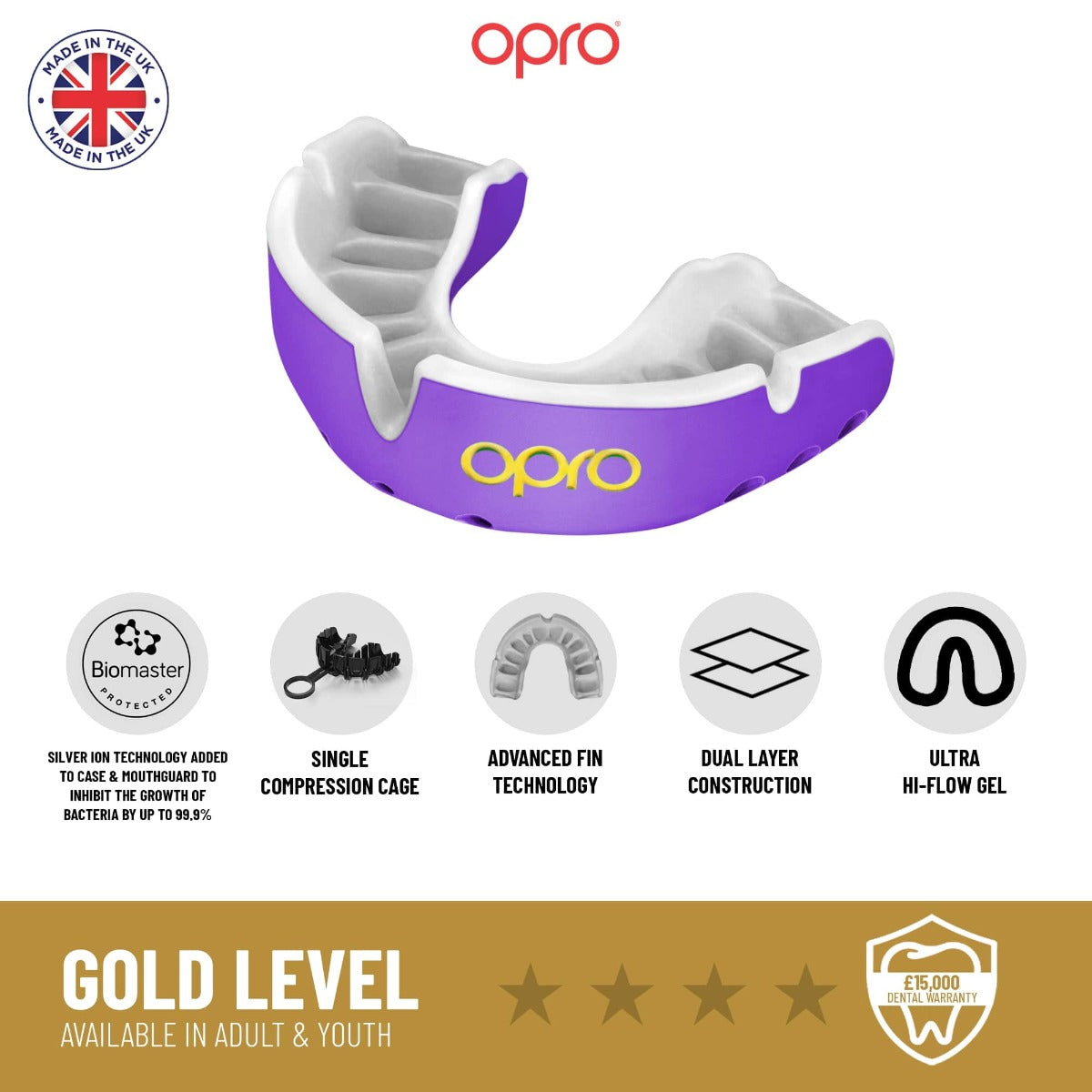 UFC Gold Level Red Mouthguard