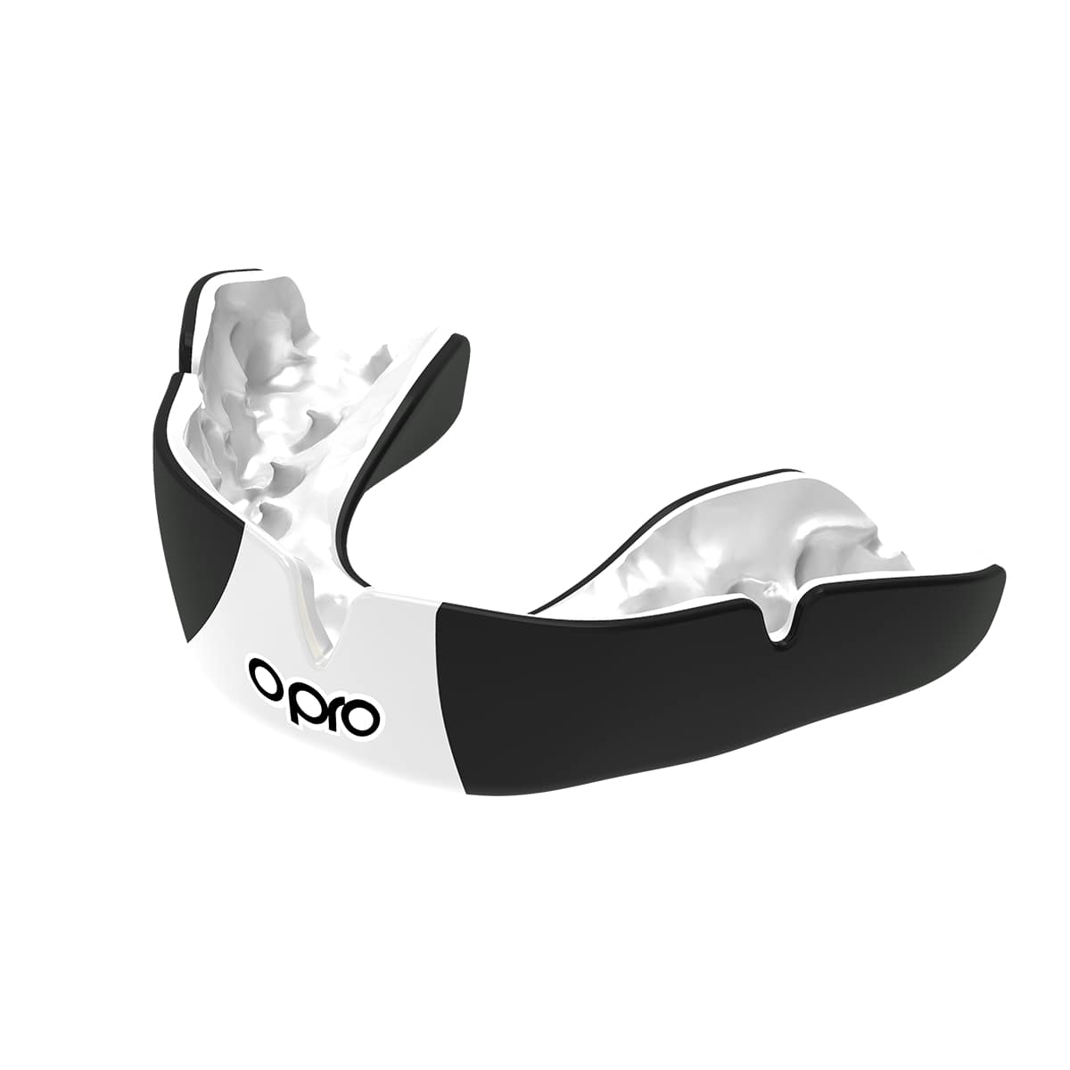 Instant Custom-Fit 3 Stripe Black/White Mouthguard