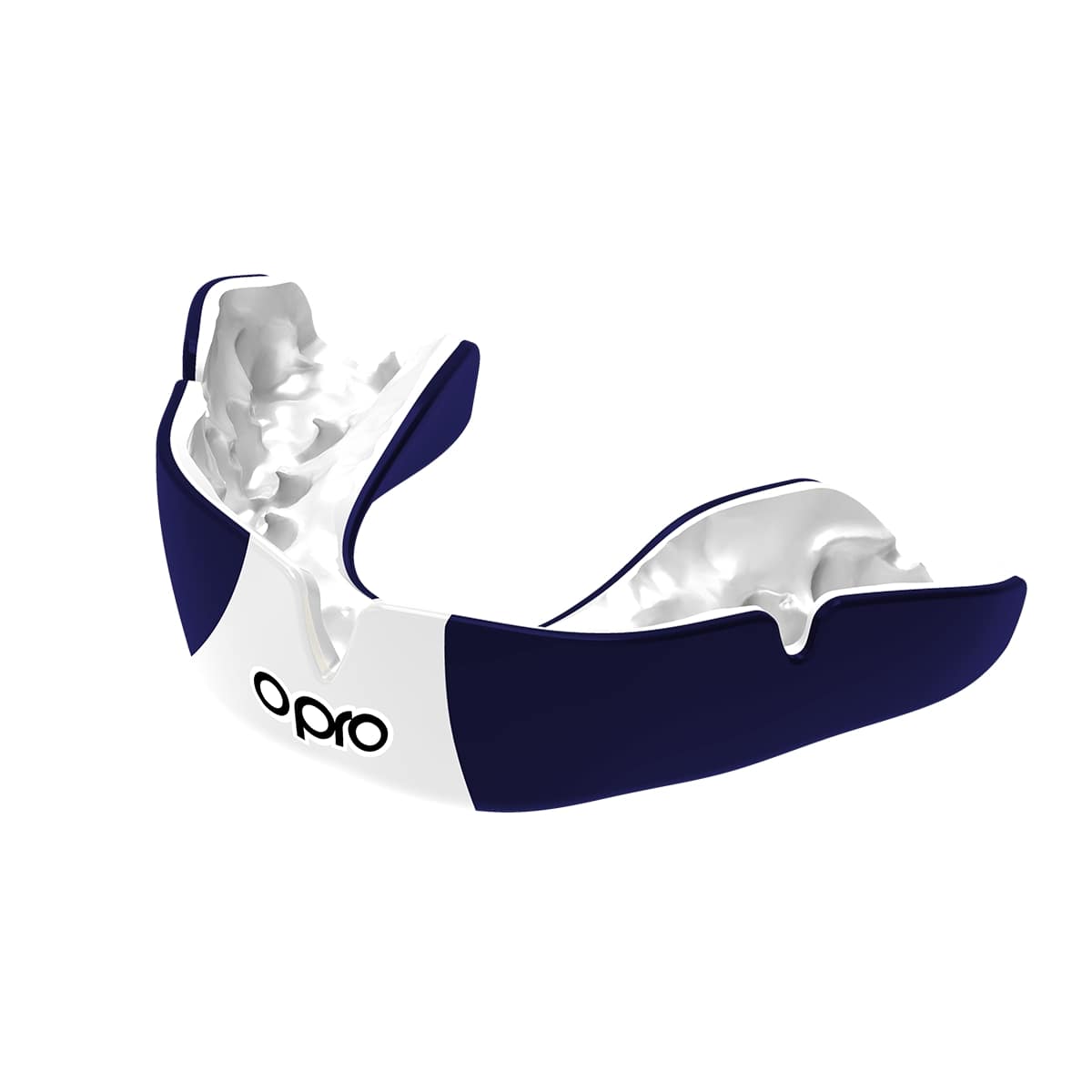 Instant Custom-Fit 3 Stripe Dark Blue/White Mouthguard