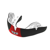 Instant Custom-Fit 3 Stripe Black/Red Mouthguard