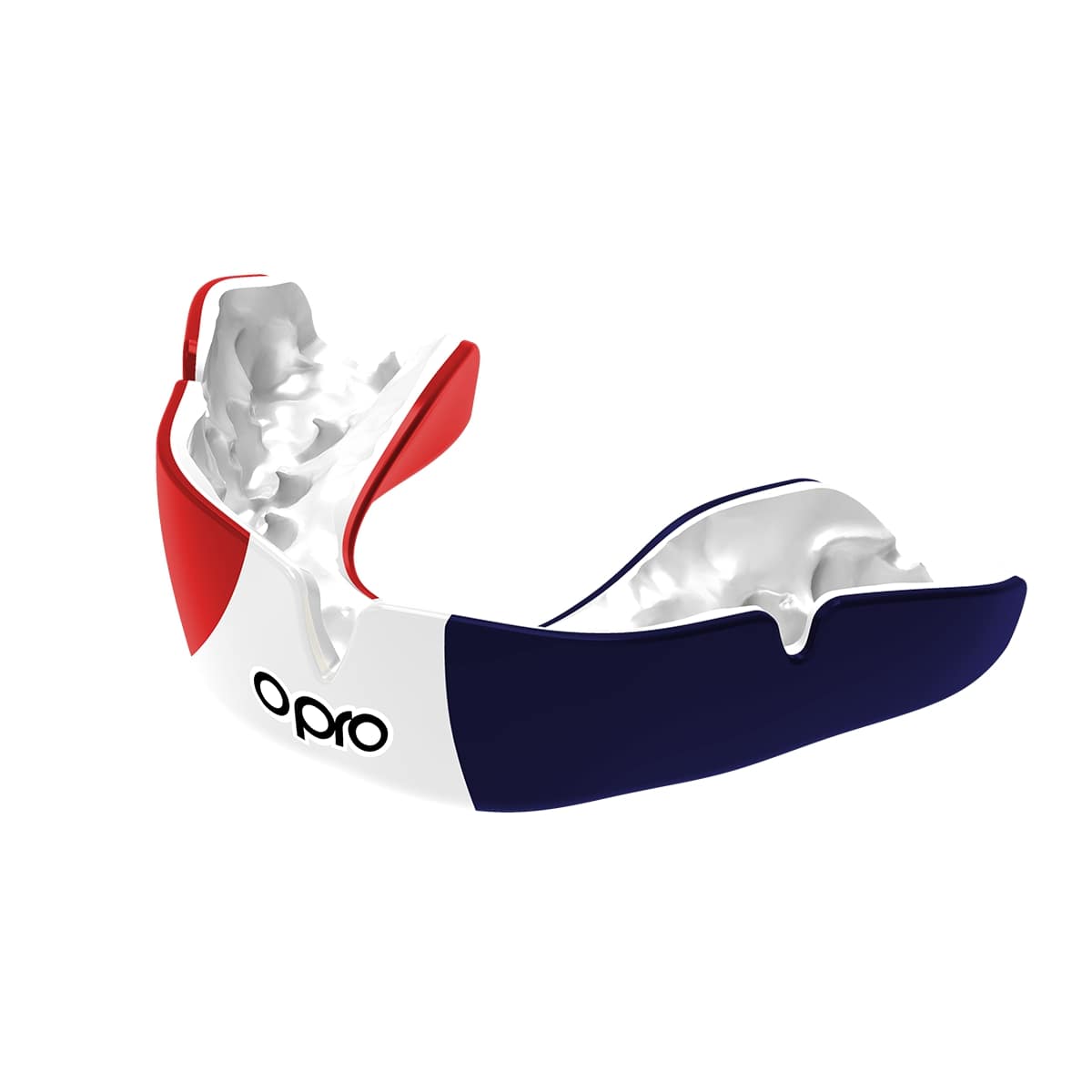 Instant Custom-Fit 3 Stripe Red/White/Dark Blue Mouthguard