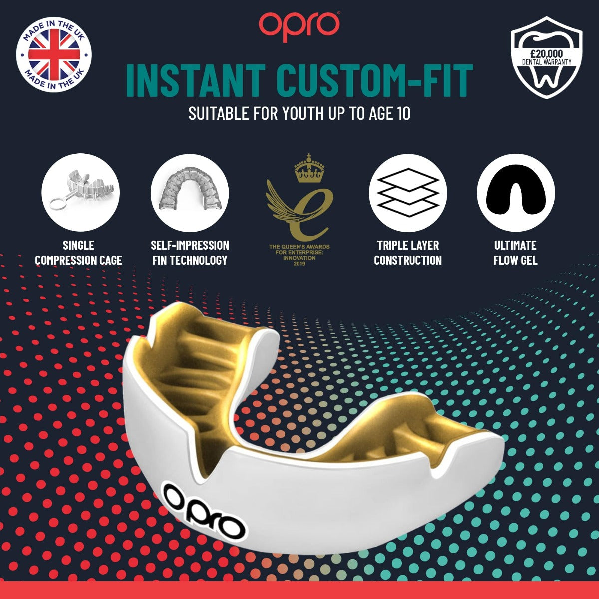 Instant Custom-Fit Red Mouthguard