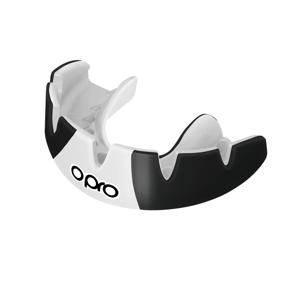 Instant Custom-Fit 3 Stripe Black/White Mouthguard for Braces