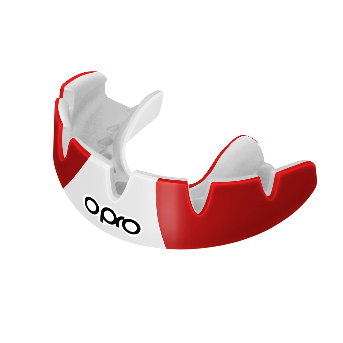 Instant Custom-Fit 3 Stripe Red/White Mouthguard for Braces