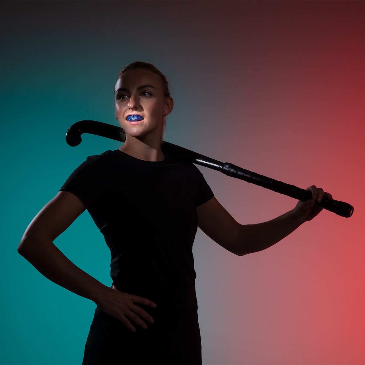 Instant Custom-Fit Turquoise Enigma Mouthguard for Braces