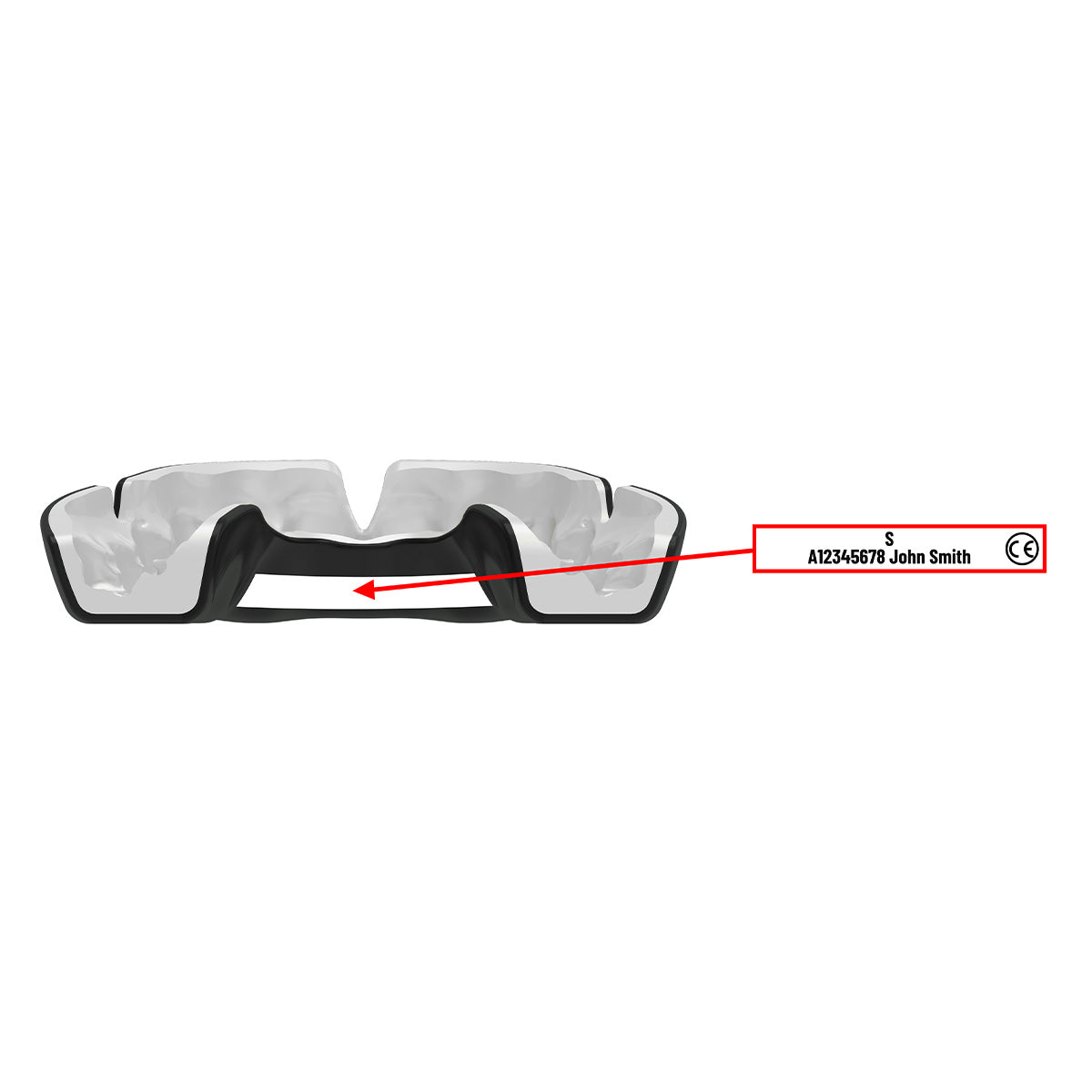 Instant Custom-Fit 3 Stripe Dark Blue/White Mouthguard for Braces